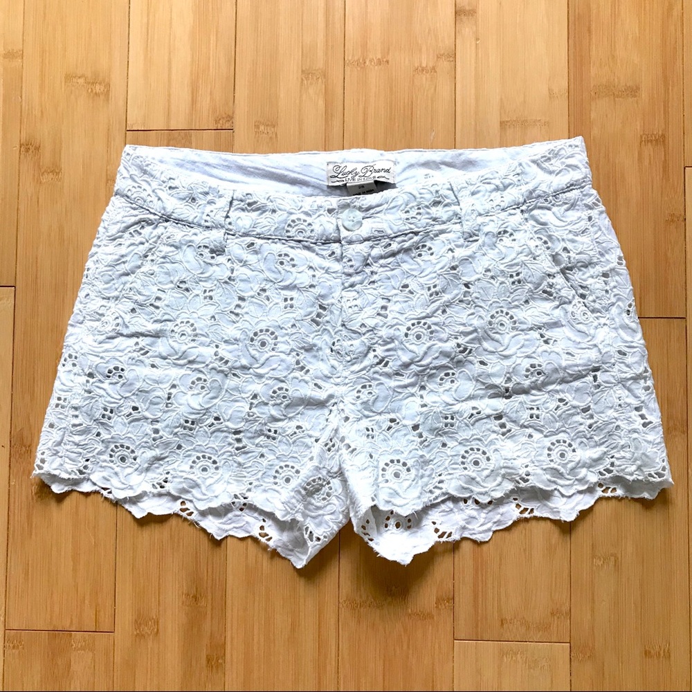 Lucky Brand White Eyelit Shorts